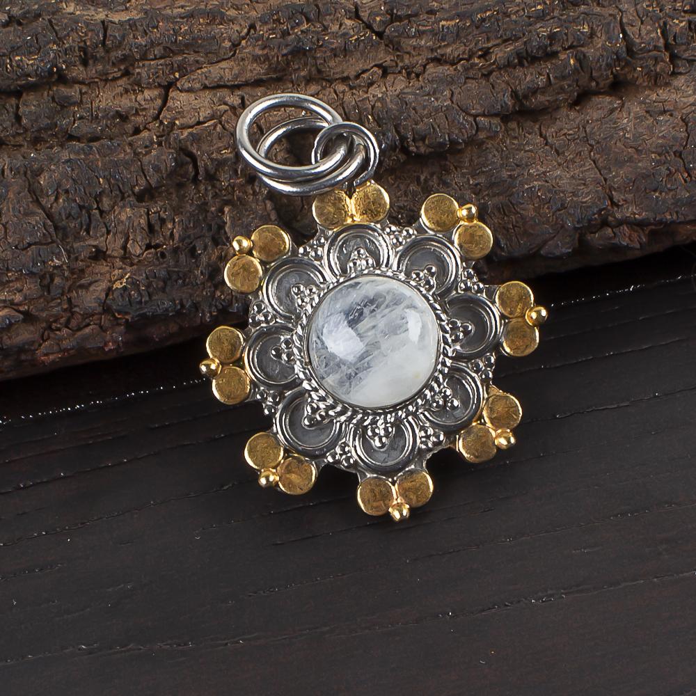 

Кулон из радужного лунного камня, Ювелирные изделия из драгоценных камней, Кулон из стерлингового серебра 925 пробы, Изысканный кулон ручной работы, Подарок для любви 1.26 Inches белый