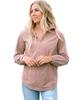 Azura Exchange Half Zip Ribbed Texture Collared Sweatshirt
