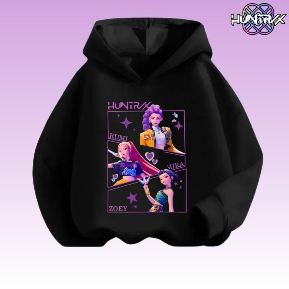 

Детское пальто с капюшоном K-pop Devil Hunter, аниме, мультяшная мода для девочки, милое пальто на весну и осень, детская одежда 100