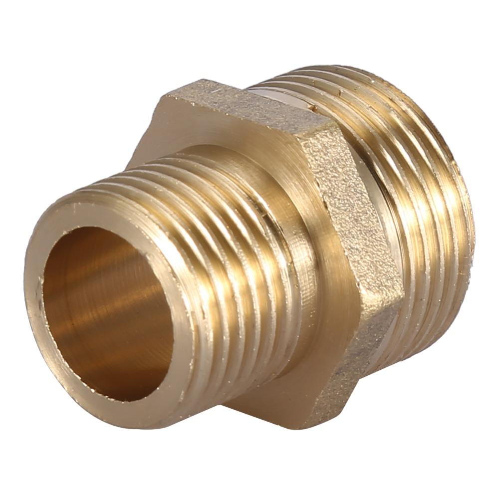 2pcs Hex Shape Brass Pipe Fitting Male Threaded Ends Reducing Male Connector  Irrigation System