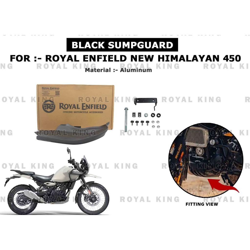 Black Aluminum Sump Guard For "Royal Enfield New Himalayan 450"