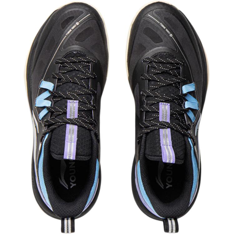 Li Ning Kids Basketball Comfortable Versatile Non-Slip Durable Low-Top Basketball Shoes Kids sneaker Black YKBV030-1