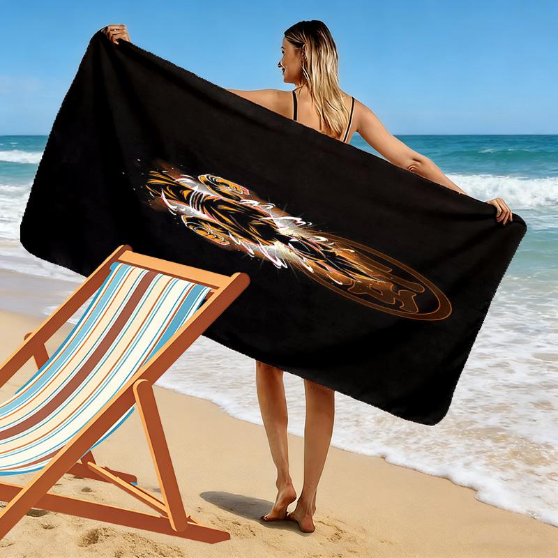 Radiant Warrior Energy beach towel soft Portable for travel Absorbent bath towel swim seaside beach towel beach printing Outdoor picnic beach mat