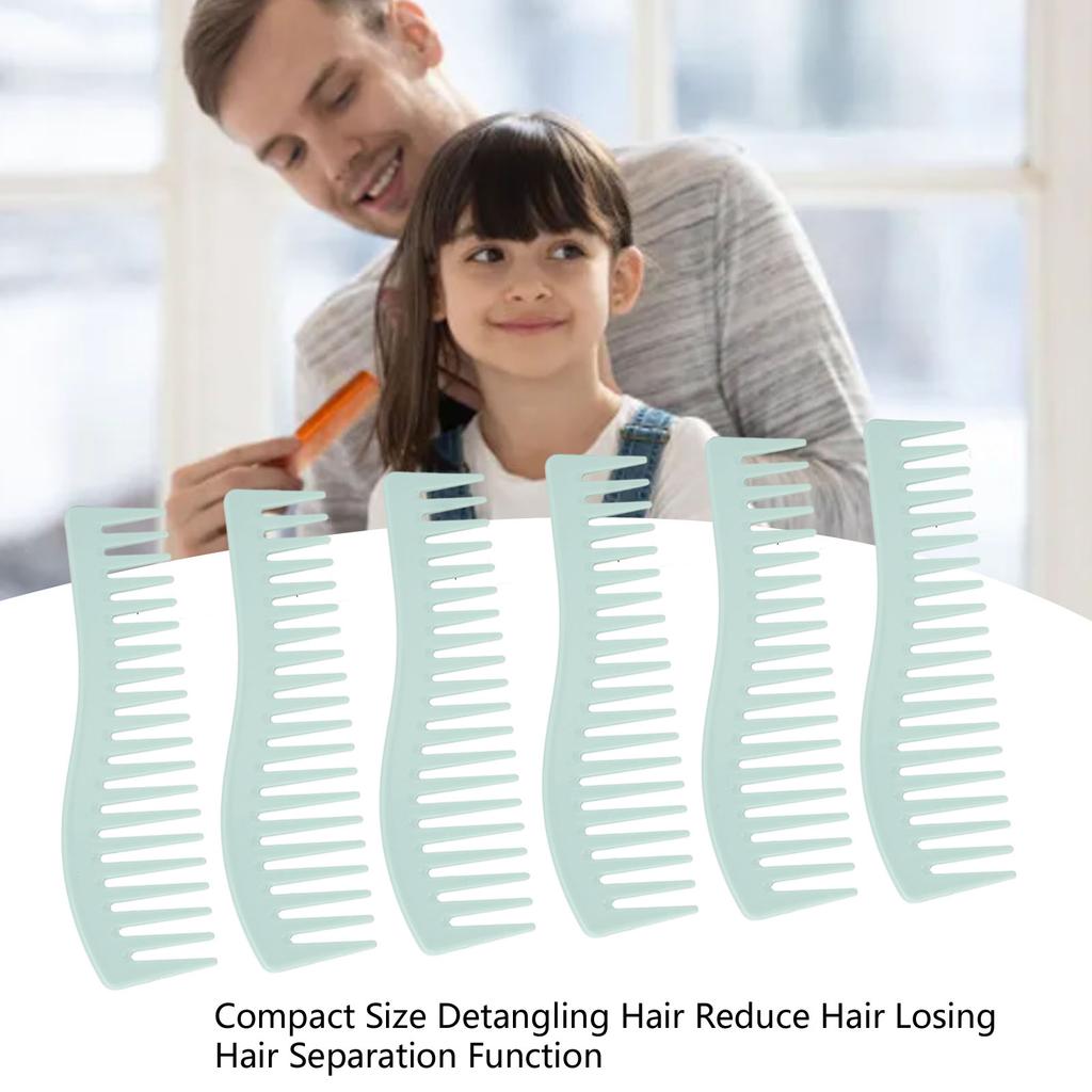 10pcs Wide Tooth Comb Large Hair Detangling Comb Wet Hair Compact Hairstyling Shampoo Tool for Home Use