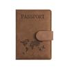 PU Leather Multi-Card Passport Holder with Embossed Design