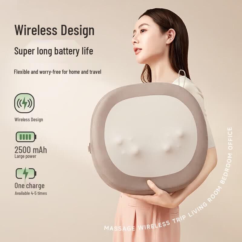 Bear Portable Lumbar Massager Pillow with Heat CN plug (adapter included)