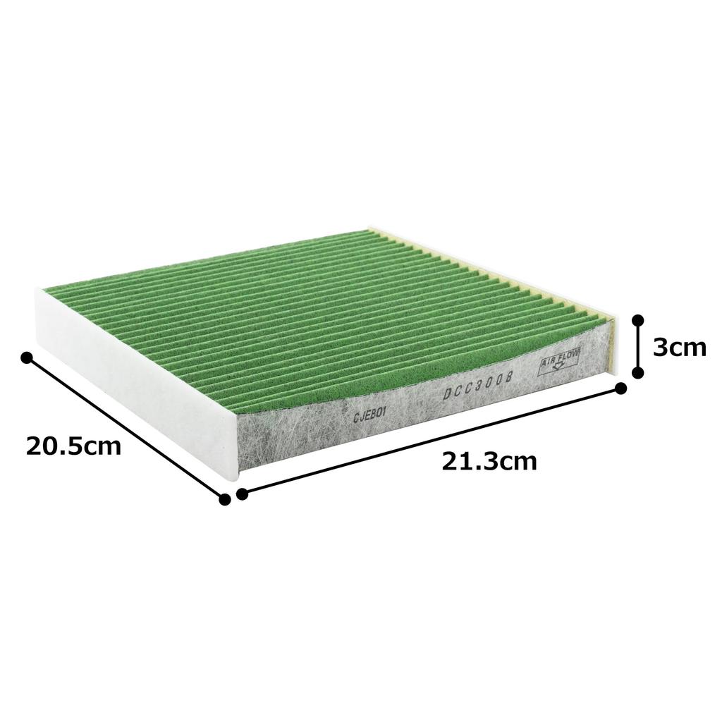 DENSO Car Air Conditioner Clean Air Filter DCC3008 High Dust Compatibility Confirmation Filter, (014535-2220), Removal, PM2.5 Protection,
