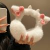 Small Bow-knot Little Lamb Horns Earmuffs Soft Plush Cute Ear Cover Cold Protection Earflaps  Ski