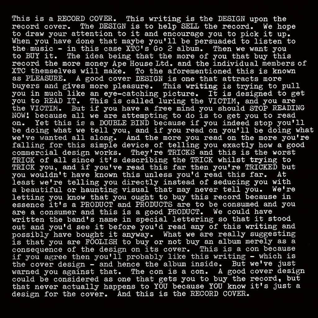 LP Record XTC - Go 2 (-200g) APELPX102 Ape House 2023 UK Rock