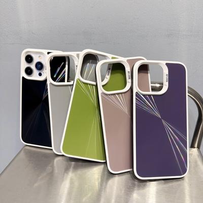 Applicabile ad Apple 15PRO Colore Aurora Contrasto Colore IPhone14/13Max Custodia Protettiva con Modello CD