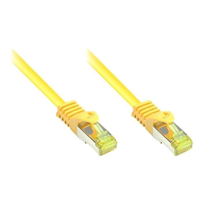 Cordon de raccordement CAT 7 - GOOD CONNECTIONS - 10m SFTP PiMF - Jaune