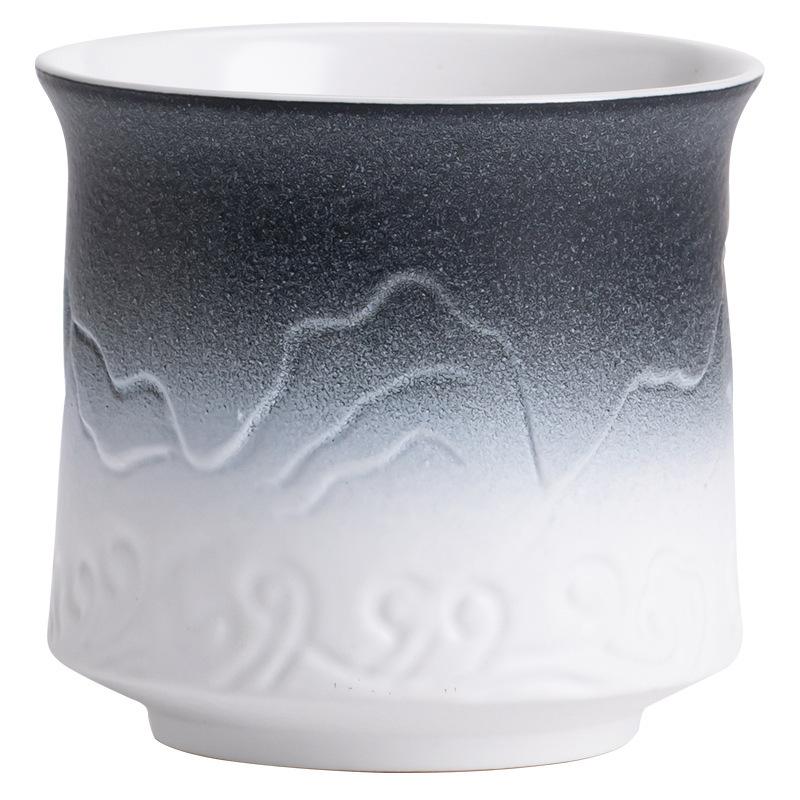 Chinese Vintage gradient Ceramic Tea Cup Handmade Tea Bowl Household Personal Teacup Travel Meditation Cup Teaware Accessories