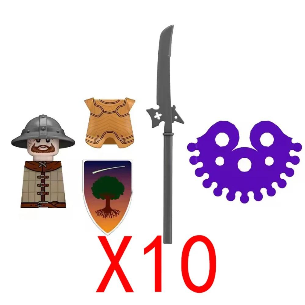 Medieval Military Building Blocks Solider Figures Gifts Weapons Shields Helmets Lionheart Teutonic Knights Militiaman Farmer MOC