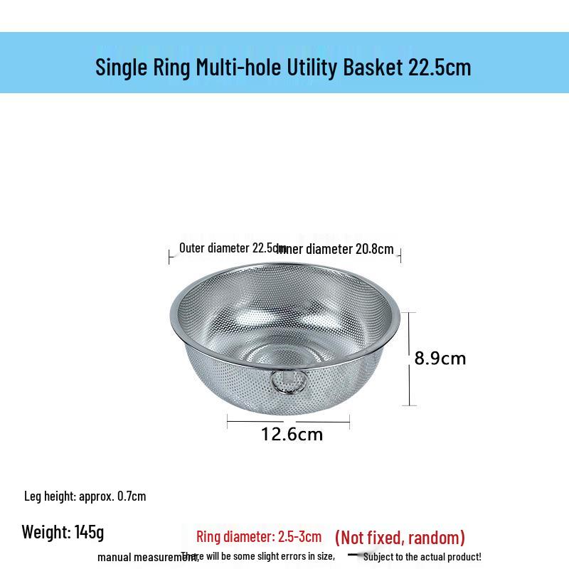 Stainless Steel Fine Mesh Multi-Purpose Colander and Strainer Basket