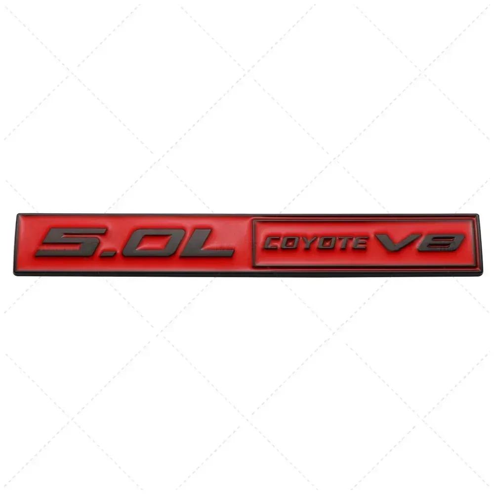 3D Metal 5.0 COYOTE V8 Rear Trunk Side Fender Emblem Badge Sticker Car Accessories For Ford Mustang 5.0 GT F150 FX4 Kuga MONDEO
