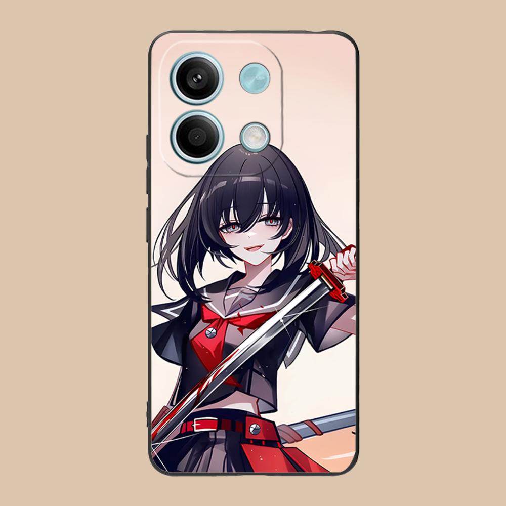 Akame Kurome Matte TPU Mobile Phone Case for Xiaomi 15 14 13 12 Mi 11 T Ultra Lite Pro S X 5G Colorful Printing Cover