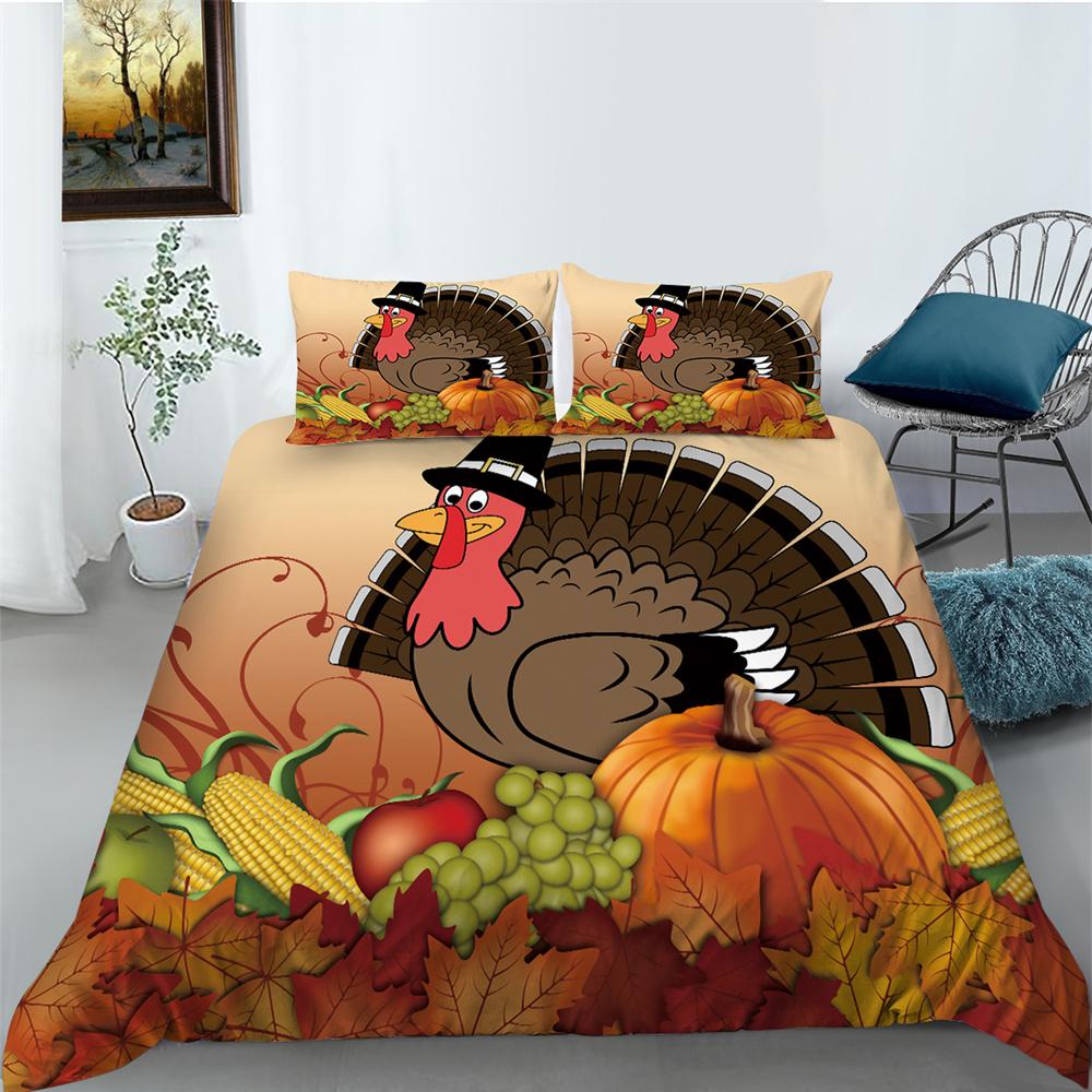 Home Bedclothes Decor Bed Quilt Cover Set Modern Bedspread 3D Birds Design Printing Microfiber Bedding Suit