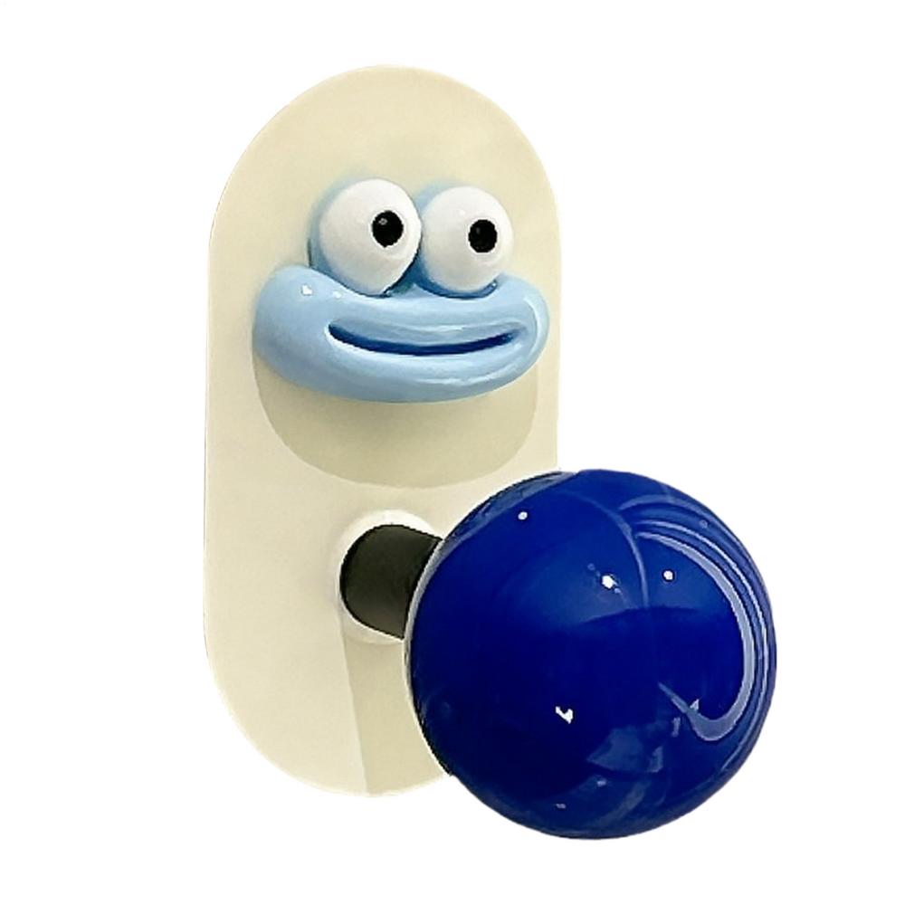 ABS Wall Mount No-Drill Hooks Key Chain Storage Rack Strong Self Adhesive Coat Hat Hanger Girl Child Room Decoration Holder