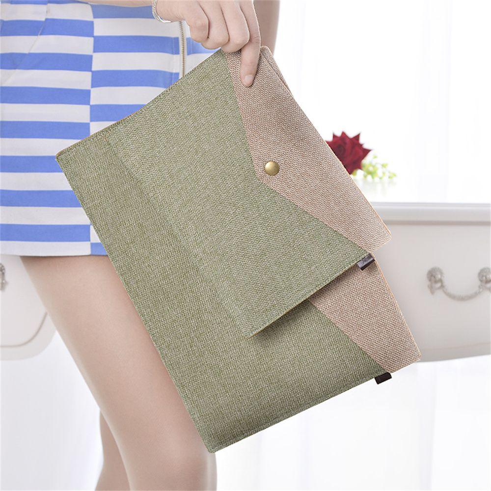 Linen Canvas Document Bag Work Office File Folders Folders Organizers File Bags File Envelopes