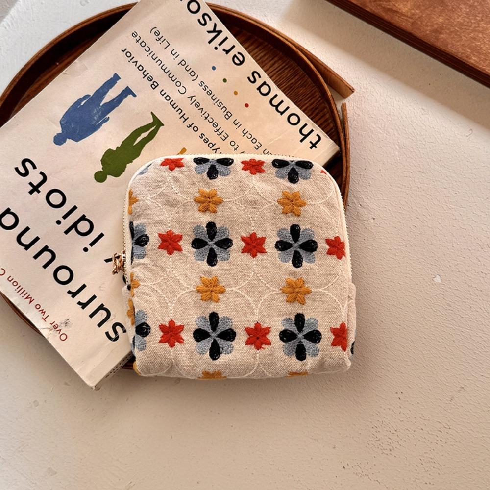 

Multi-Layered Embroidered Jewelry Storage Bag Embroidery Ethnic Style Bracelet Display Pouch Elegant Fashion