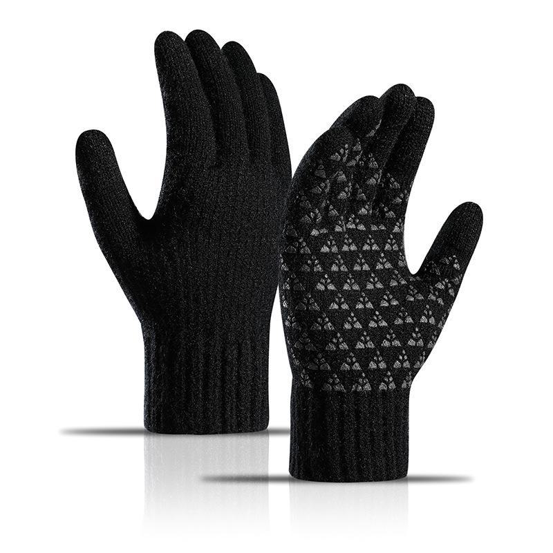 Men's Winter Alpaca Wool Touchscreen Cycling Gloves