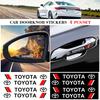 wqctu10 Car Door Handle Scratch Protection Sticker Door Handle Sticker Logo Style For Toyota C-hr Rav4 Yaris Hilux Prius Handle Sticker