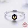 Modish Fashionable Instagram Gold Tone Heart Original 100 % Women Tone Enamel Finger Ring Classic Stackable JewelryFashion Finger