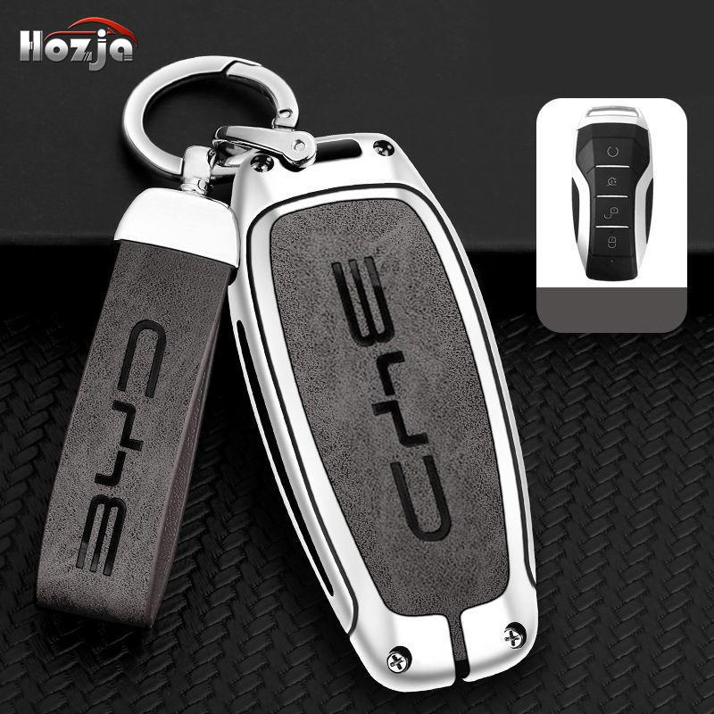 Alloy Car Key Case Cover Holder for BYD Second Song Pro Tang Dm QIn PLUS MAX Yuan Generation Atto 3 Han EV Dolphin Accessories