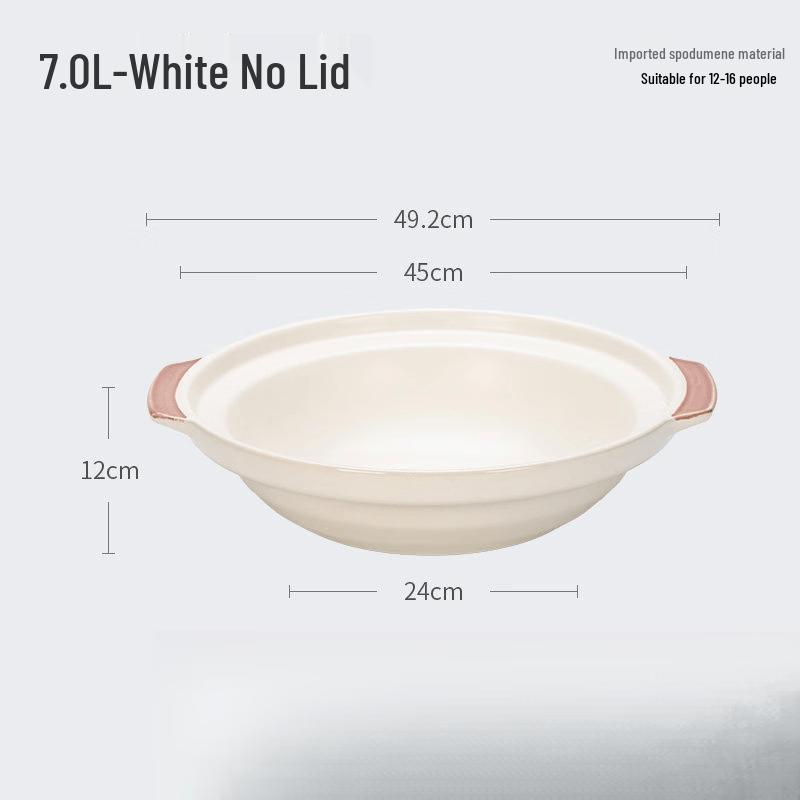 LIEI Commercial Ceramic Shallow Casserole