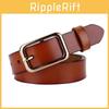 Color Solid Leather Womens Fashion Waist Belt Square Buckle Casual Everyday Use