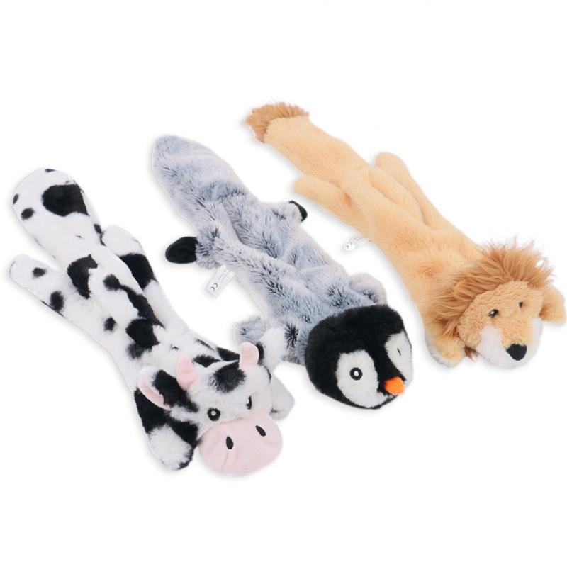Squeaky Cartoon Lifelike Plush Animal Chew Toy for Small Dogs-Durable with BB Sound and Plush Material