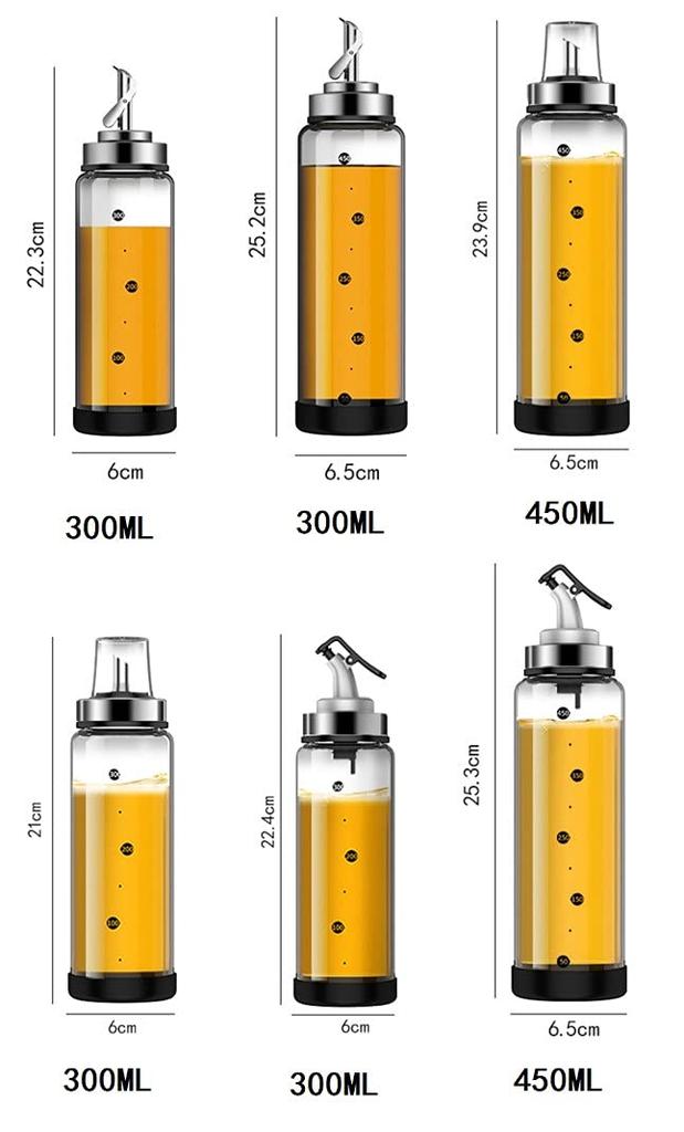 Automatic Flip Condiment Bottle for Home Use, Oil Bottle, Soy Sauce, Vinegar Bottle, Olive Oil Container, 450ml