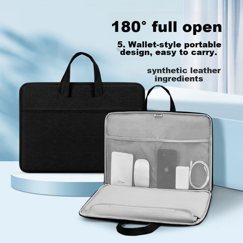 Biyoumei Laptop Bag Handheld 14-Inch Suitable for Apple, Huawei, Lenovo Xiaoxin Business Simple Handbag Briefcase