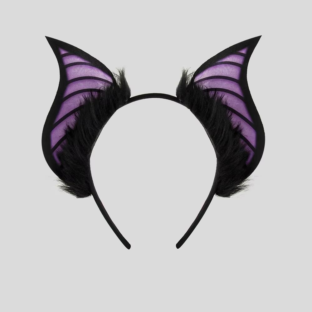 Furry Bat Ears Headband DIY Halloween Hairband Fashion Halloween Costume Cosplay Props Party