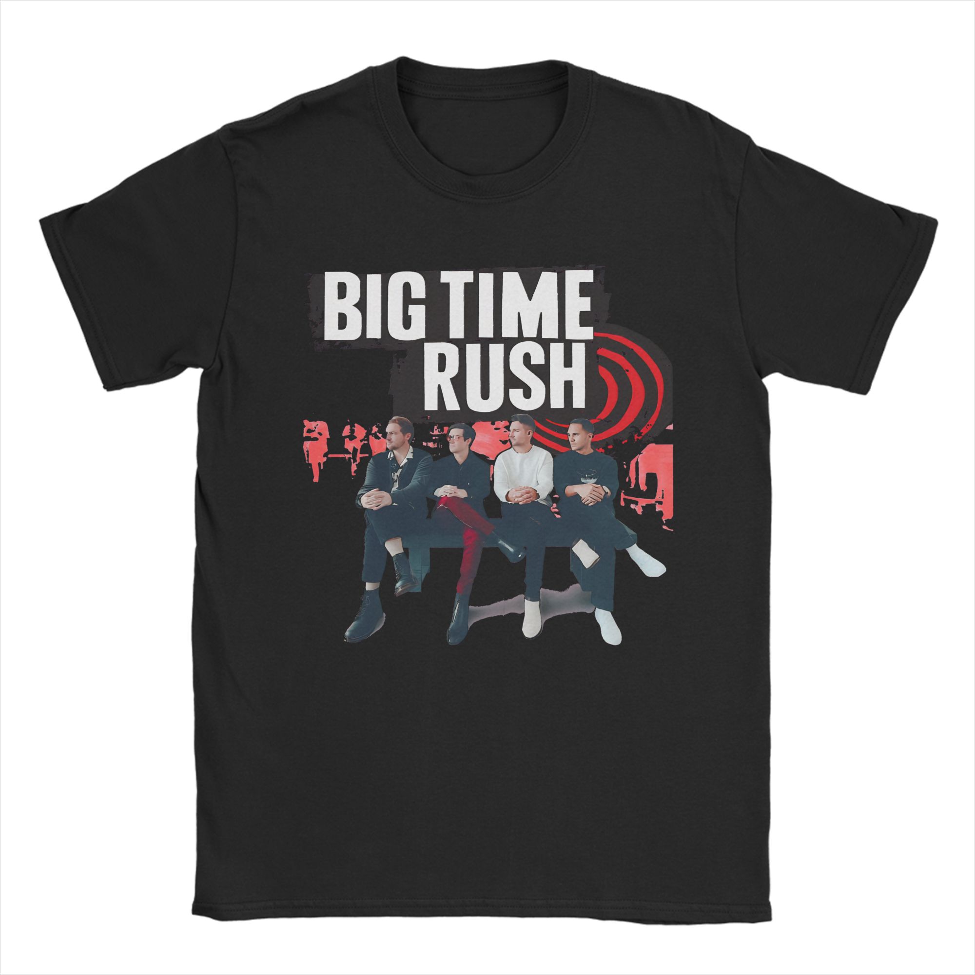 BTR В РЕАЛЬНОЙ ЖИЗНИ МИРОВОЙ ТУР 2025 Футболка Big Time Rush для Мужчин Женщин Графический Принт Футболки Хлопковая Одежда 4XL