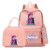 4-teiliges/Set Cartoon Anime K-Pop bedruckter Rucksack mit Federmäppchen Handtasche für Teenager Schüler Junge Mädchen Schultasche Schultasche Große Kapazität Reisetasche
