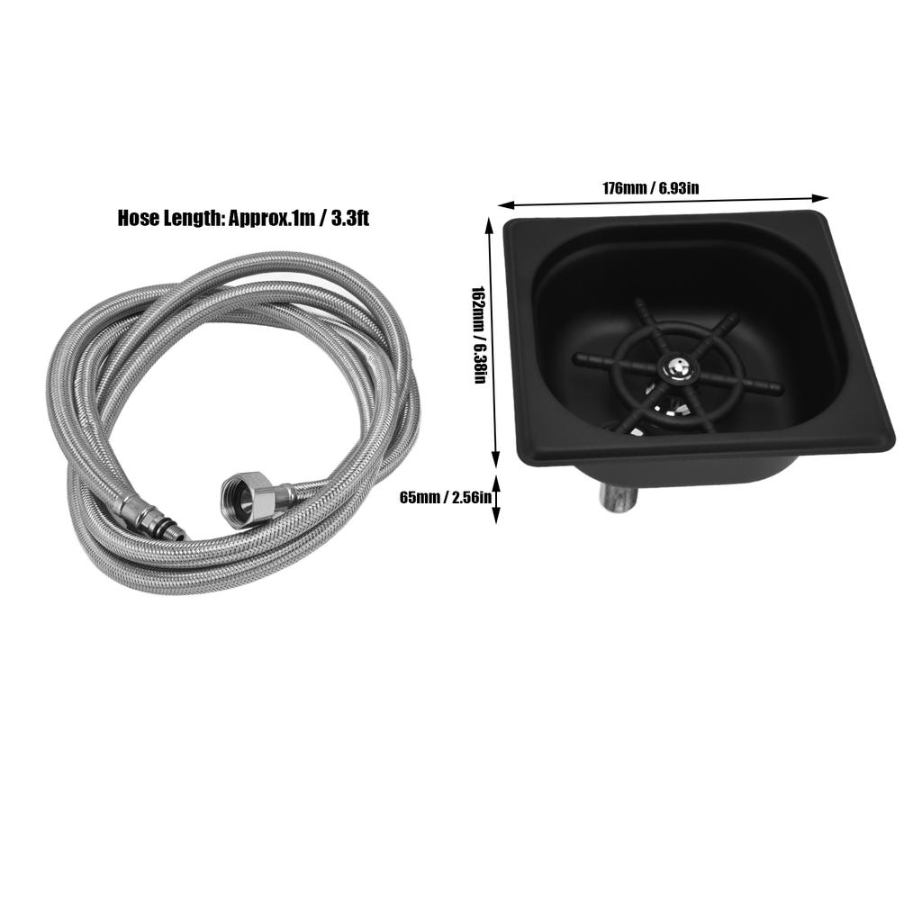 Glass Rinser Stainless Steel Automatic Cup Washer Cleaner for Bar Pub Restaurant Coffee Shop Hotel