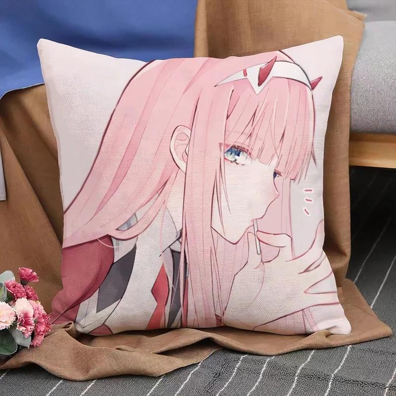Наволочка с принтом Darling In The FranXX 40x40 Декоративная наволочка на подушку для дивана, Декоративная наволочка 16x16Inch