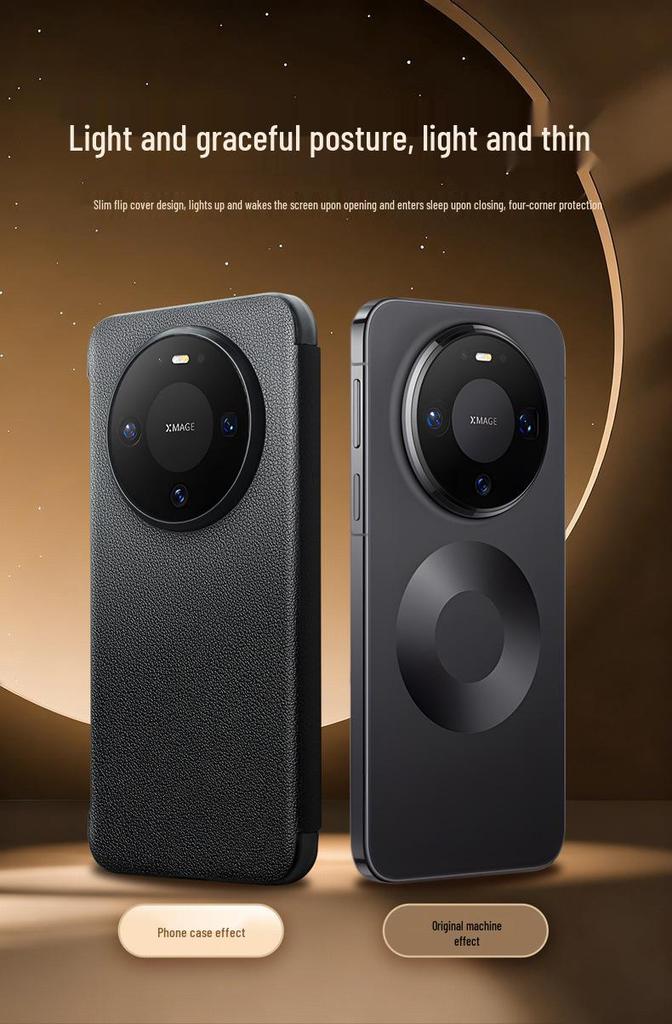 Huawei Mate 80 Pro Max Magnetic Leather Flip Case with Smart Sleep RS Protection