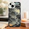 Ink and Wash Landscape Phone Case For iPhone 16 15 14 13 12 11 Pro Max XS X XR 7 8 SE Shockproof Back Cover