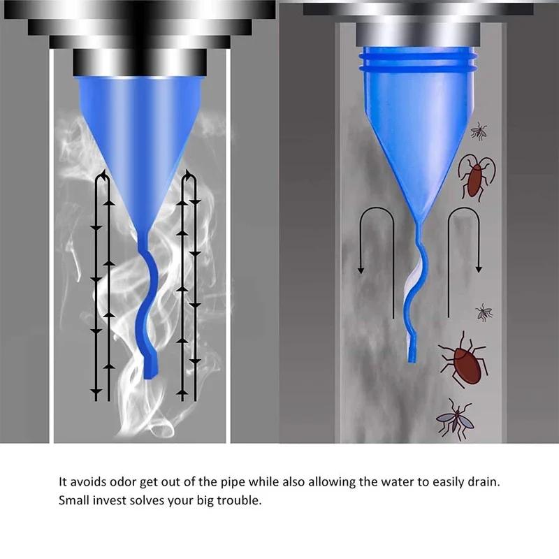Bodenablauf aus Silikon, Geruchsneutralisierer, Bodenablauf, Rückflussverhinderer, Siphon für Rohre in Toilette, Badezimmer, Küche