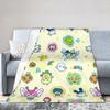 Tamagotchis Cartoon Blankets Kawaii Game Flannel Vintage Warm Throw Blankets for Home Autumn/Winter