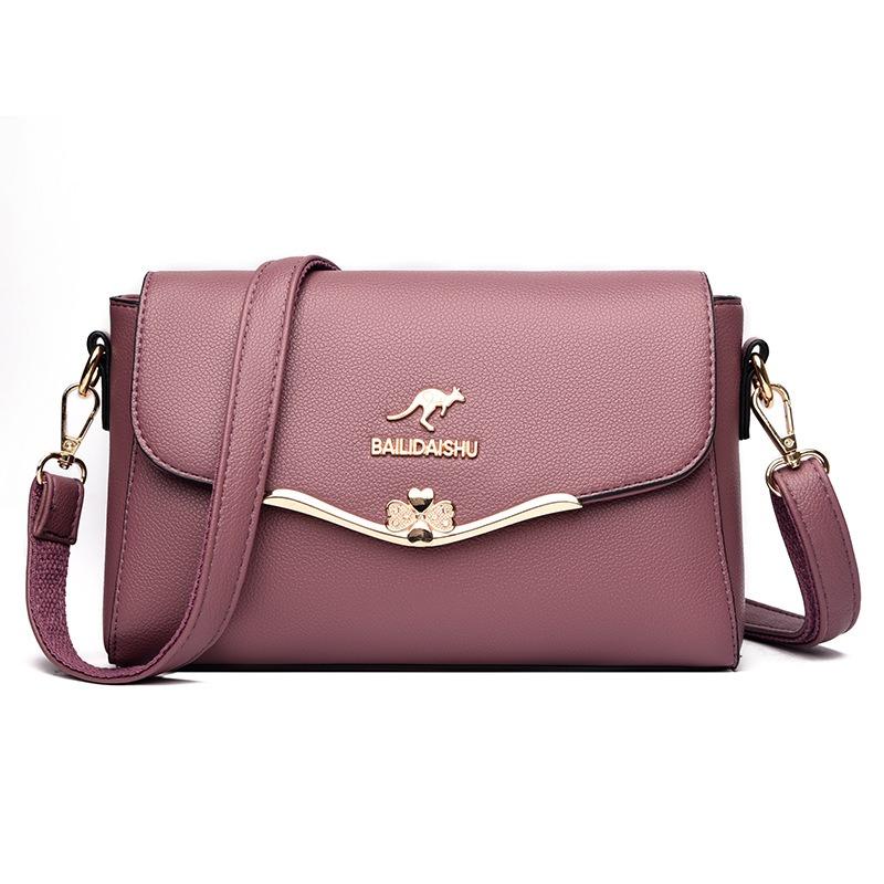 Women's Bag Fashion Crossbody Bag Women's Soft Leather Bag Middle-aged Mother Bag All Match Small Square Bag