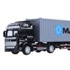 1: 48 Alloy Container Truck Model Toy Highly Simulation Children Car Toys VehicleGray Container Truck Model