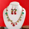 Bracelet Xmas Clavicle Chain Earrings Christmas Bell Jewelry Set Sweet   Girl