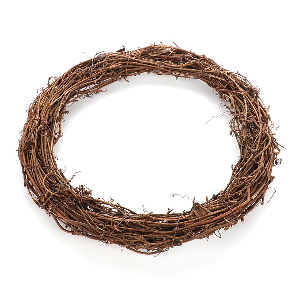 11.8 Inch Grapevine Wreath Round Vine Branch Wreath DIY Rattan Wreath for Christmas Craft Door Window Mantel