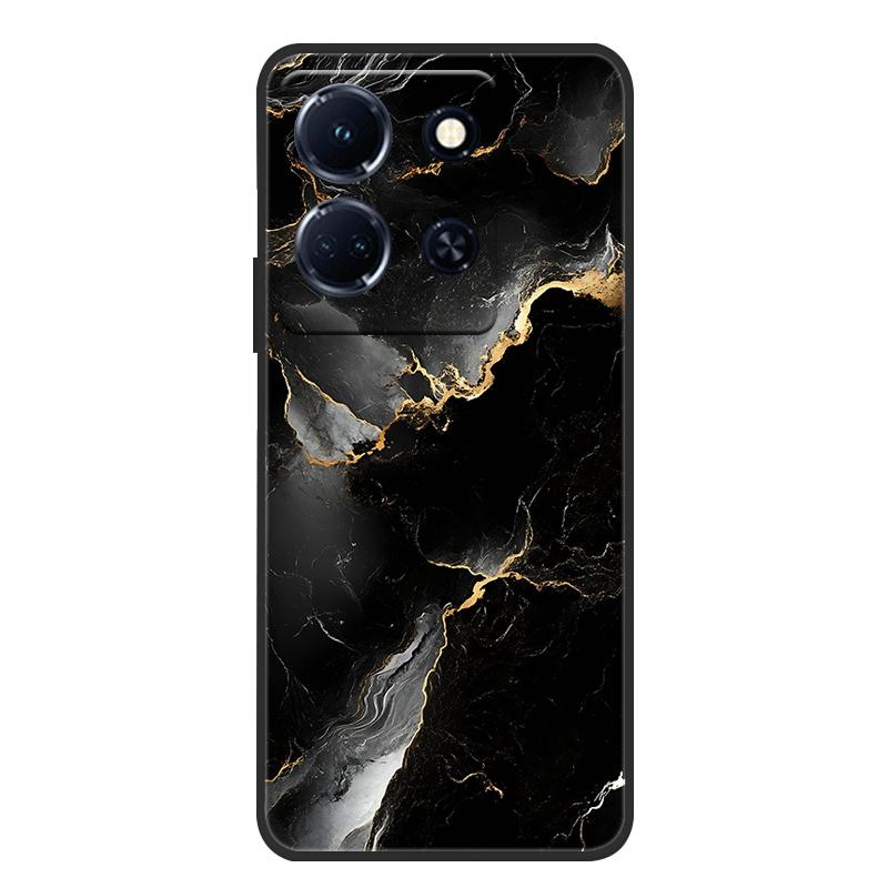 Schutzhülle aus weichem, mattem Silikon in Marmoroptik für Infinix Note 30 4G, passend für Infinix Note 30 Pro, 30i und 30 VIP – Rundumschutz