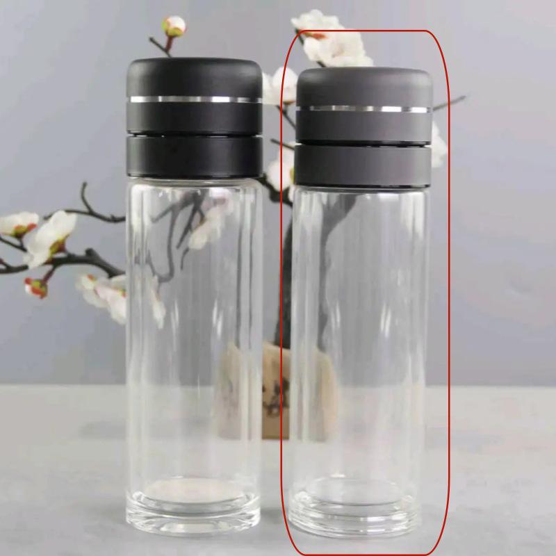 One-Touch Open Goose Egg Double-Layer Glass Cup: Anti-Scalding, High Borosilicate, Quick-Open Tea/Water Separation Cup