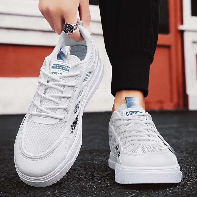 New spring and autumn leisure sports thick-soled wear-resistant mesh breathable board shoes