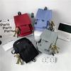 Schoolbag Trendy Cool Backpack Female New Campus College Student Backpack Korean Version Trendy Brand Large-capacity Travel Solid Color Schoolbag